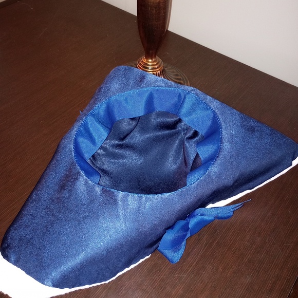 Blue Satin Costume Tricorn Ladies  Hat